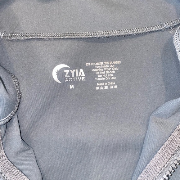 Zyia Women’s Active Half Zip Pullover Grey Size medium - Picture 2 of 3